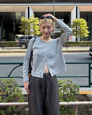 Basic camisole cardigan set