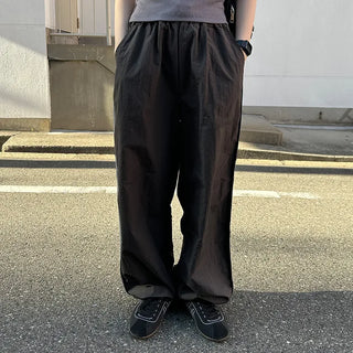 Track line wide pants