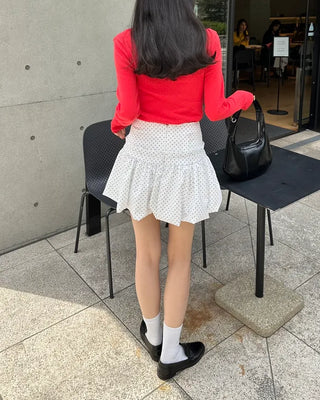 Polka Dot Balloon Mini Skirt