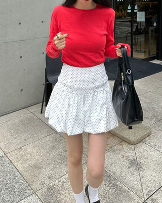 Polka Dot Balloon Mini Skirt