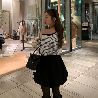 Asymmetrical Button Knit