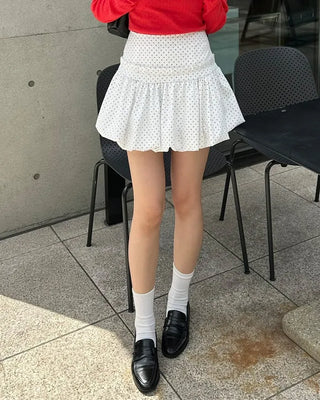 Polka Dot Balloon Mini Skirt