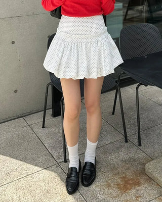 Polka Dot Balloon Mini Skirt