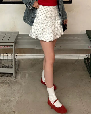 Polka Dot Balloon Mini Skirt