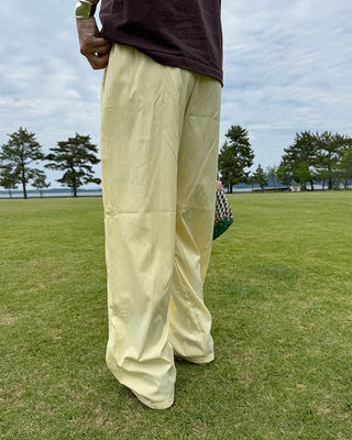 Wood Bead Nylon Easy Pants