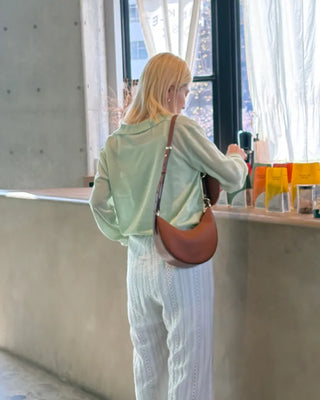 Deep Johnny Color Linen Sheer Pullover