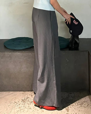 Tie-stripe slacks