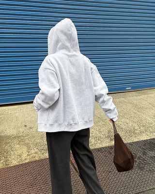 (Unisex) Double Zip Fleece-Lined Hoodie