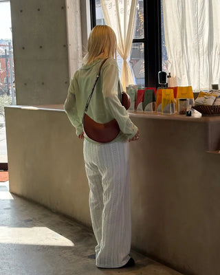 Deep Johnny Color Linen Sheer Pullover