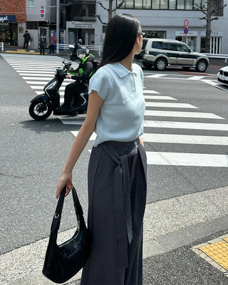 Tie-stripe slacks