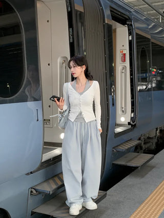 Slim Button Cardigan