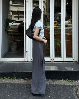 Tie-stripe slacks