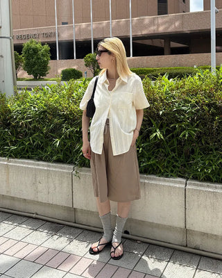 Cut-off open heel three-quarter socks