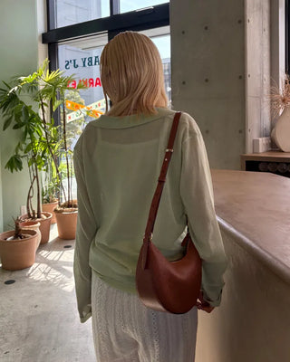 Deep Johnny Color Linen Sheer Pullover