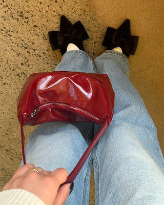 Enamel Shoulder Tote Bag