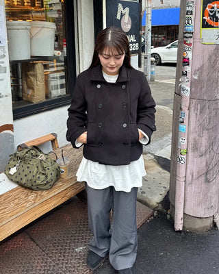 Double-collar short coat