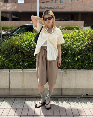 Cut-off open heel three-quarter socks
