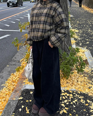 Reversible Stitch Check Jumper