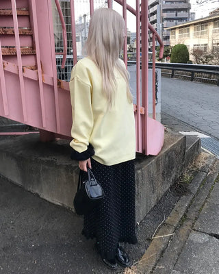 Polka Dot Frill Point Skirt