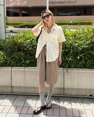 Cut-off open heel three-quarter socks