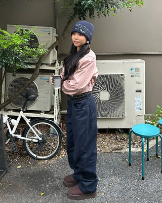 (Unisex) Low-Waist Cotton Pants