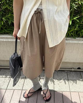 (Unisex) Summer Cotton Easy Half Pants