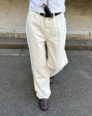 Square-toe simple loafers