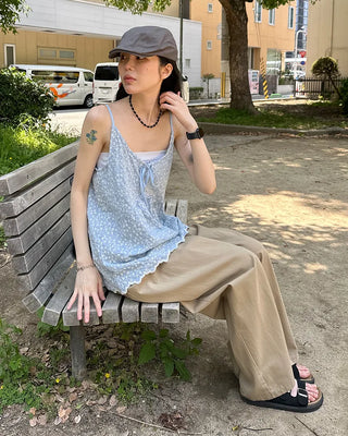 Flower Shirring Camisole