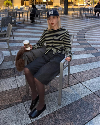 Ribbed Border Basic Fit Cardigan