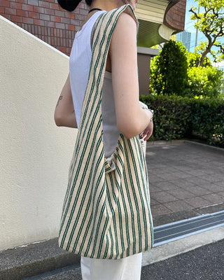 Striped Terry Shoulder Bag