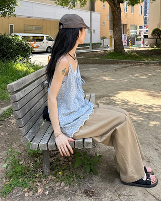 Flower Shirring Camisole