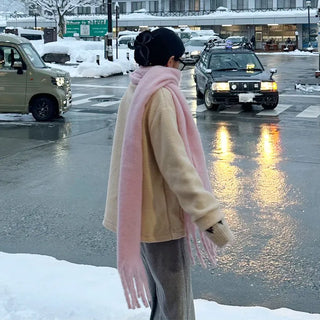 Round Collar Boucle Half Coat