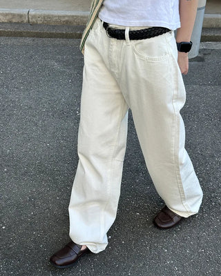 Square-toe simple loafers