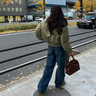 Carpenter wide denim pants