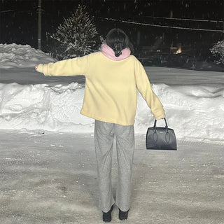 Round Collar Boucle Half Coat