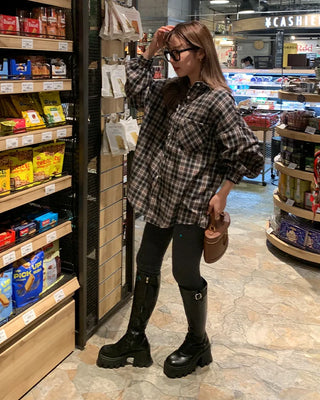 Oversized Check Flannel Shirt