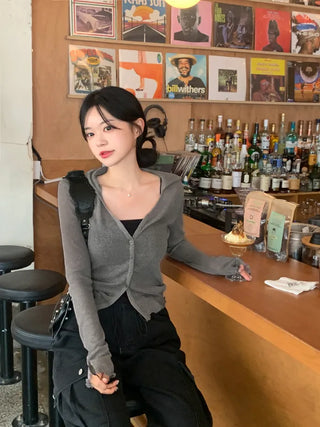 Summer slit collar cardigan (7 colors)