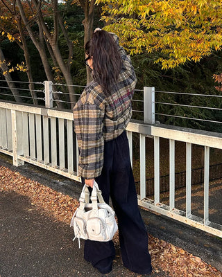 Reversible Stitch Check Jumper