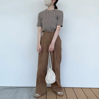 olani twist half sleeve knit