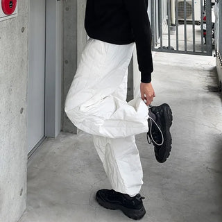 Quilted string pants