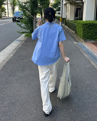 Striped Terry Shoulder Bag