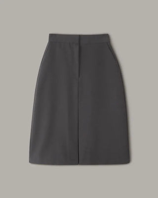 Front pleated midi skirt