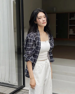 Summer Check Wrinkle Shirt