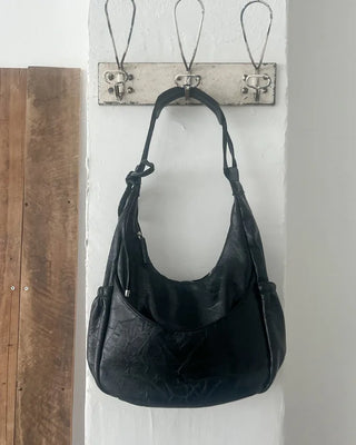 Leather 2-way shoulder bag