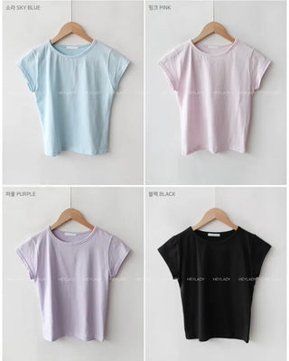 (9 colors!) Modal color short-sleeved T-shirt