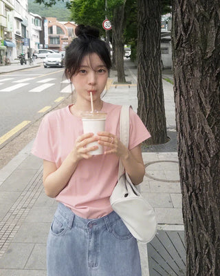 Summer wide denim pants