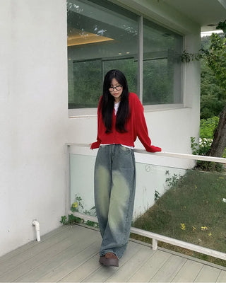 V-neck cardigan