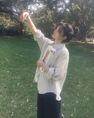Natural Fit Striped Border Shirt