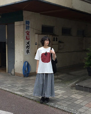 Over 3,000 units sold! Tomato print oversized short-sleeved T-shirt