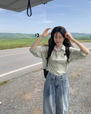 Daily Cover One-Pleat Denim Pants
